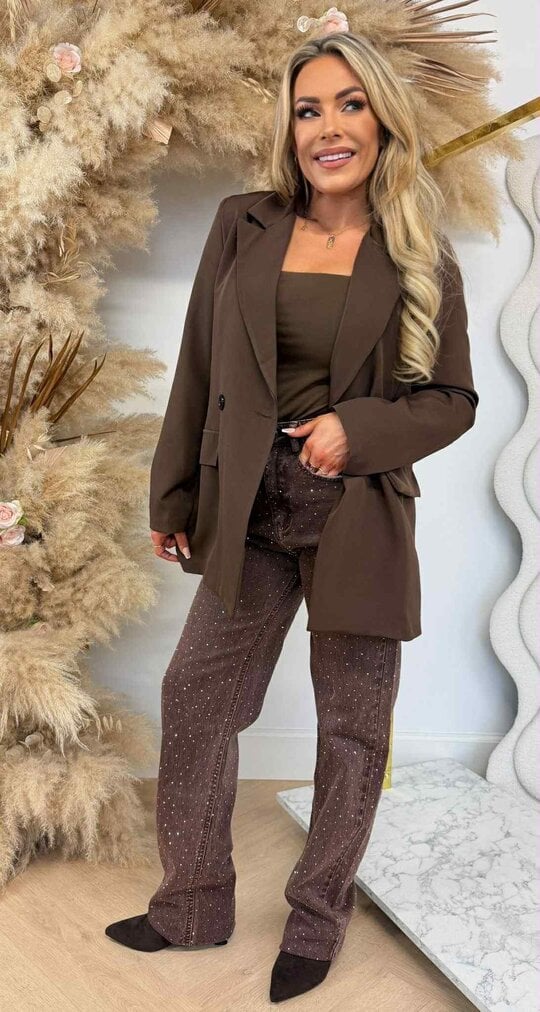 IRIS OVERSIZED BLAZER CHOCO