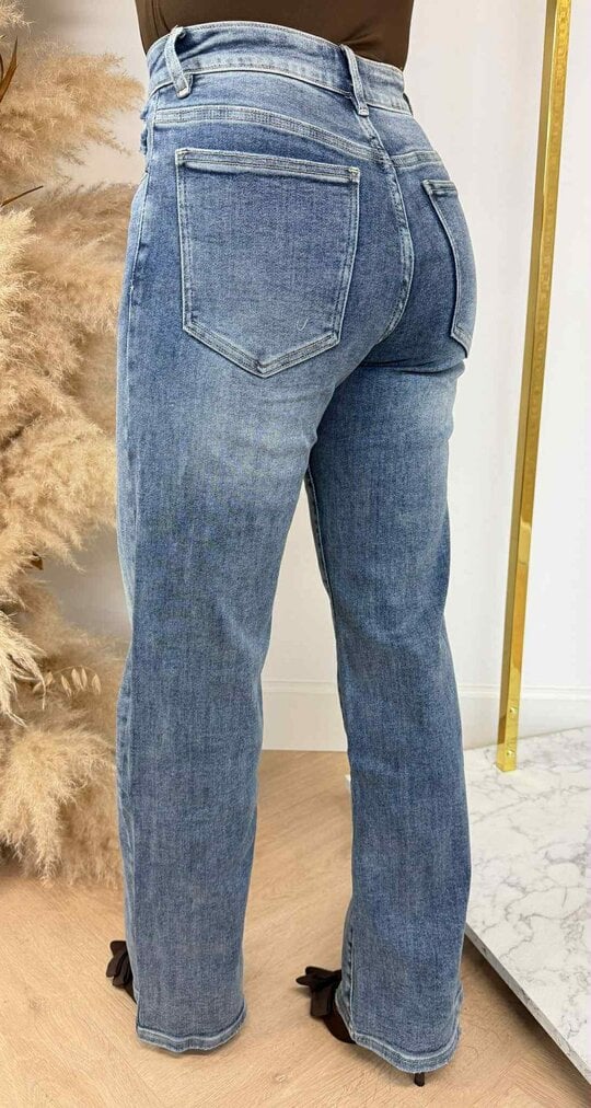 MID RISE WIDE LEG EANS 6320-12 DENIMBLUE MID RISE WIDE LEG EANS 6320-12 DENIMBLUE