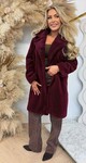 SUPER SOFT TEDDY COAT BORDEAUX