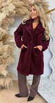 SUPER SOFT TEDDY COAT BORDEAUX