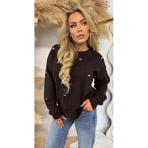 SILVER HEARTS SWEAT YX217 DARKCHOCO