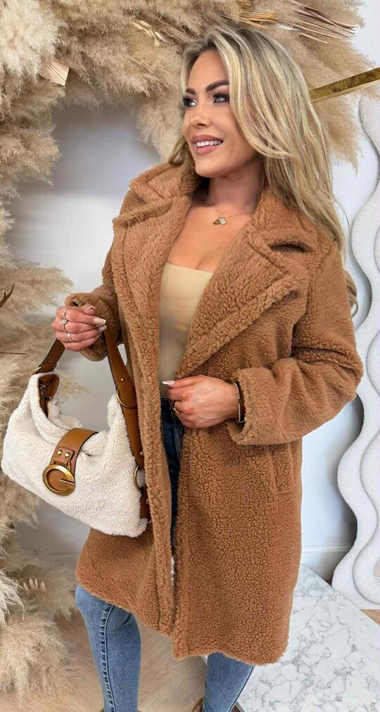 SUPER SOFT TEDDY COAT CAMEL