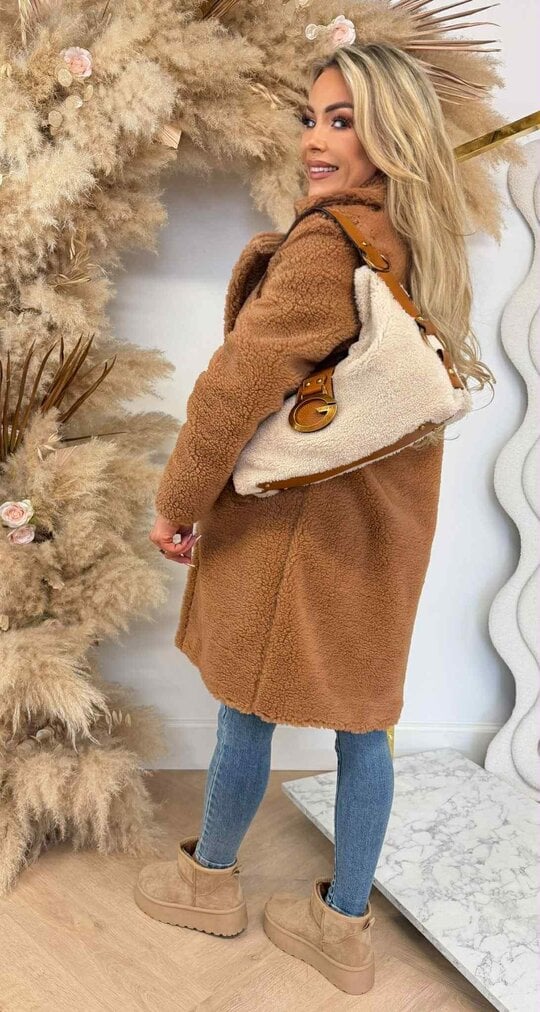 SUPER SOFT TEDDY COAT CAMEL