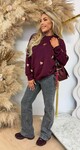 LOVELY HEART SWEAT AM900 BORDEAUX