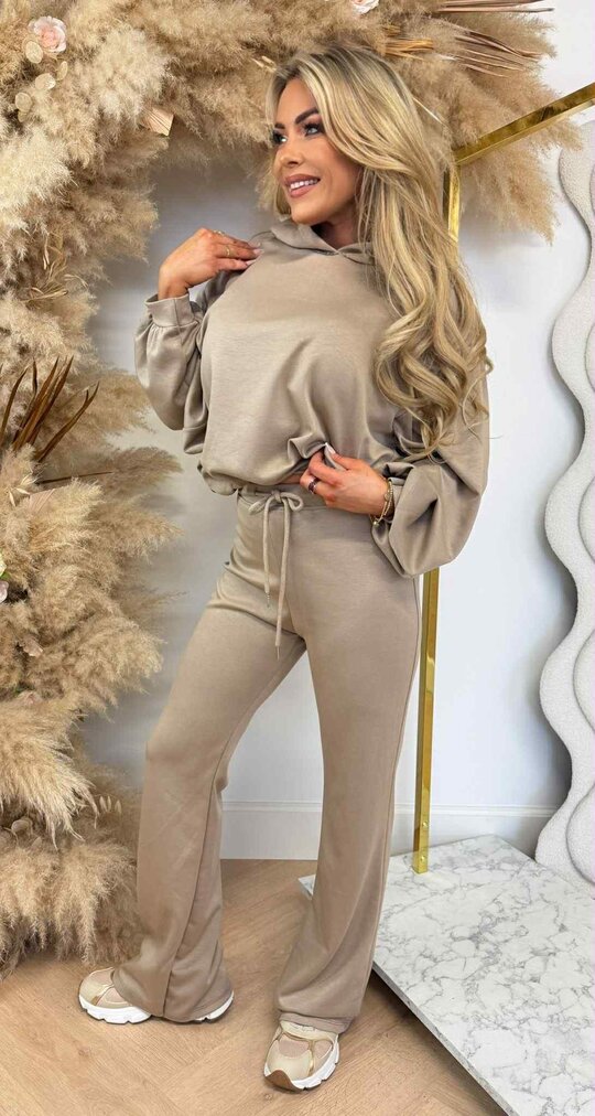 MUSTHAVE PUFFER FLARED SET BEIGE