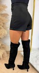 SUEDE LOOK STUDS SKORT BLACK