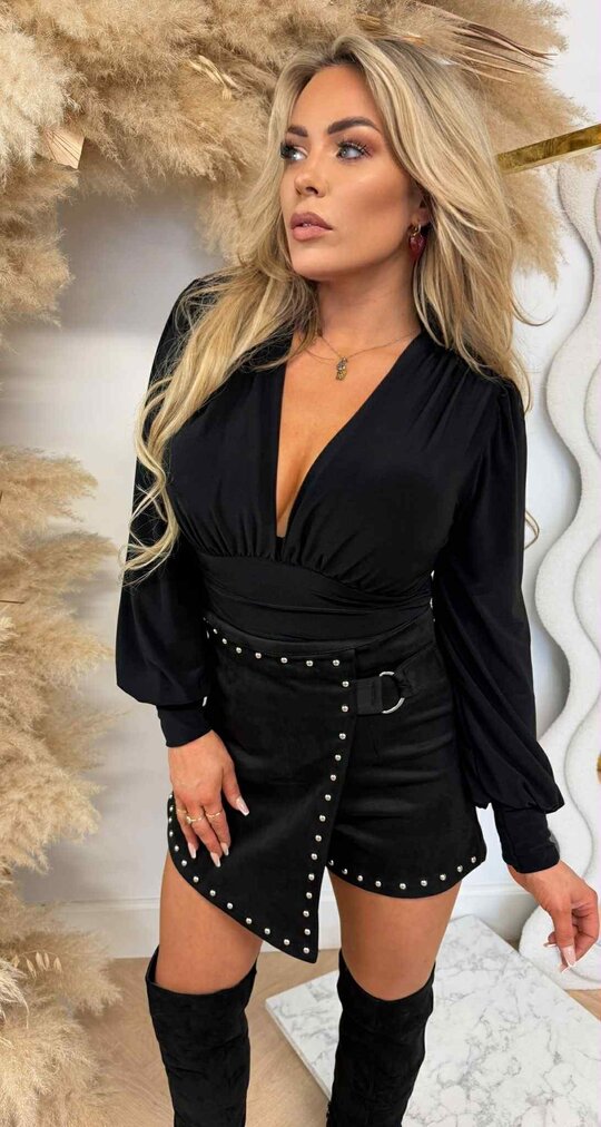 SMOCKED CUP BODY BLACK