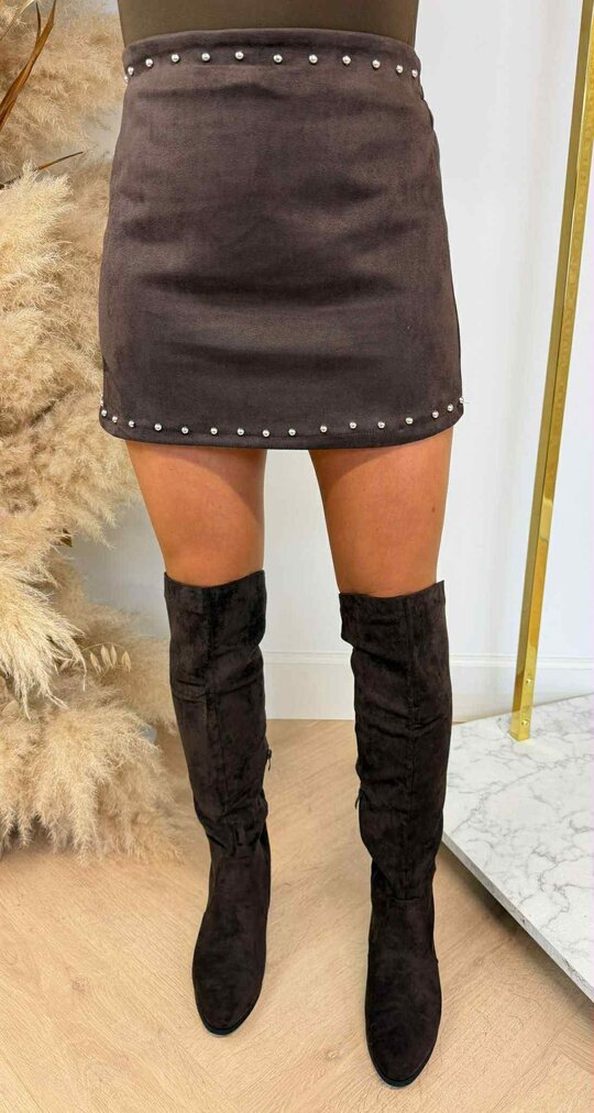 MAUVE STUDS SKORT CHOCO