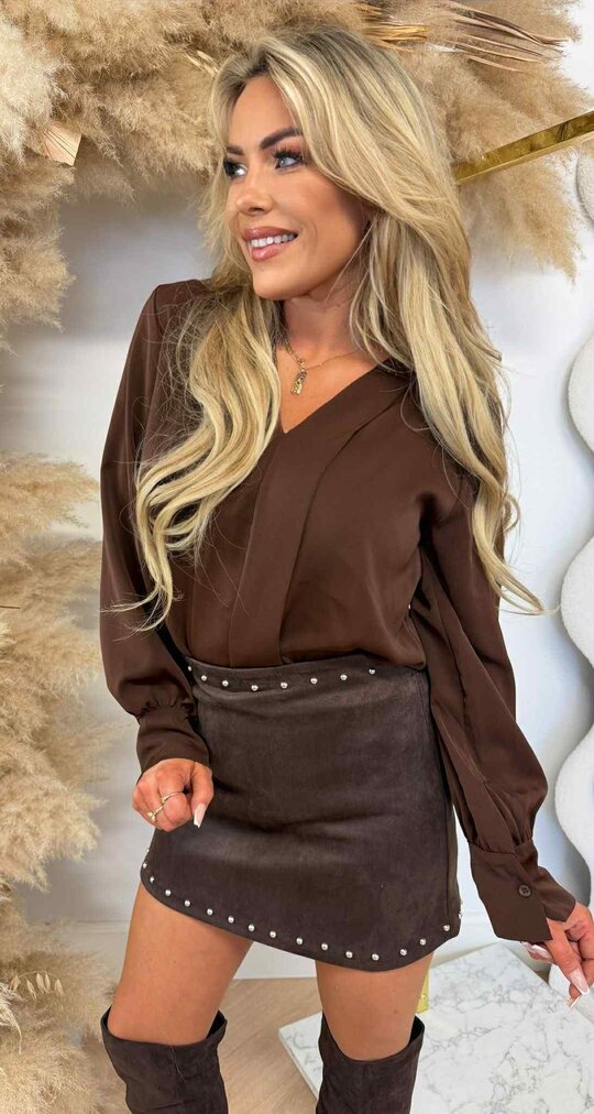LUCIE BLOUSE CHOCO
