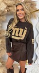 NY SEQUIN SWEAT 3831371 CHOCO