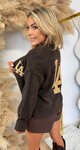 LA SEQUIN TEKST SWEAT 3831370 CHOCO