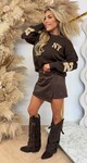 NEW YORK BESTSELLER SEQUIN SWEAT 3831372 CHOCO