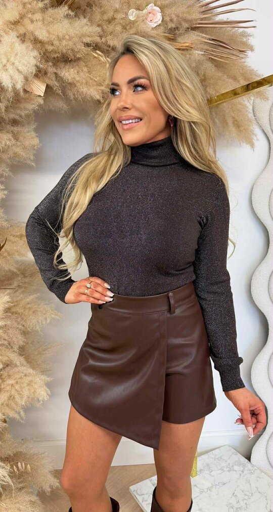 MARIE GLITTER KOL TOP COFFEE