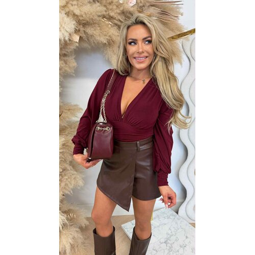 SMOCKED CUP BODY BORDEAUX SMOCKED CUP BODY BORDEAUX