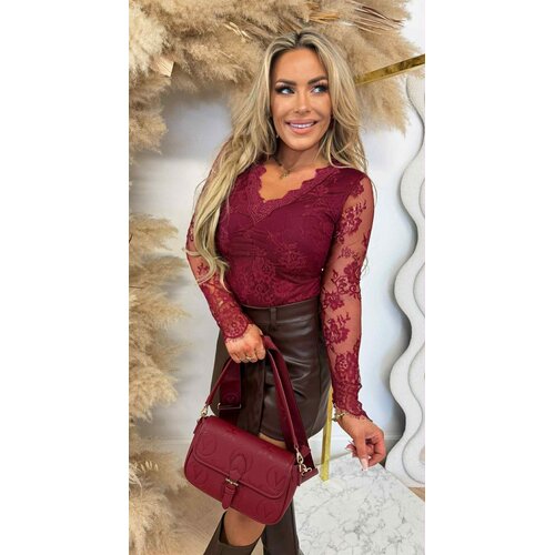 STRETCHY LACE BODY V548 BORDEAUX STRETCHY LACE BODY V548 BORDEAUX