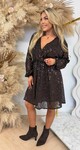 ALL OVER PAILLETTEN DRESS 5343 DARKCHOCO