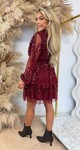 XMAS SEQUIN DRESS 3230 BORDEAUX