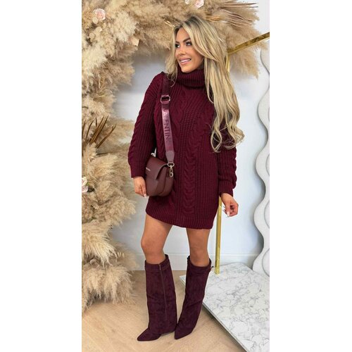 ZARA KOL DRESS BURGUNDY