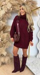 ZARA KOL DRESS BURGUNDY