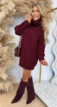 ZARA KOL DRESS BURGUNDY