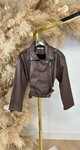 MISS ONE LEATHER ZIP JACKET CHOCO