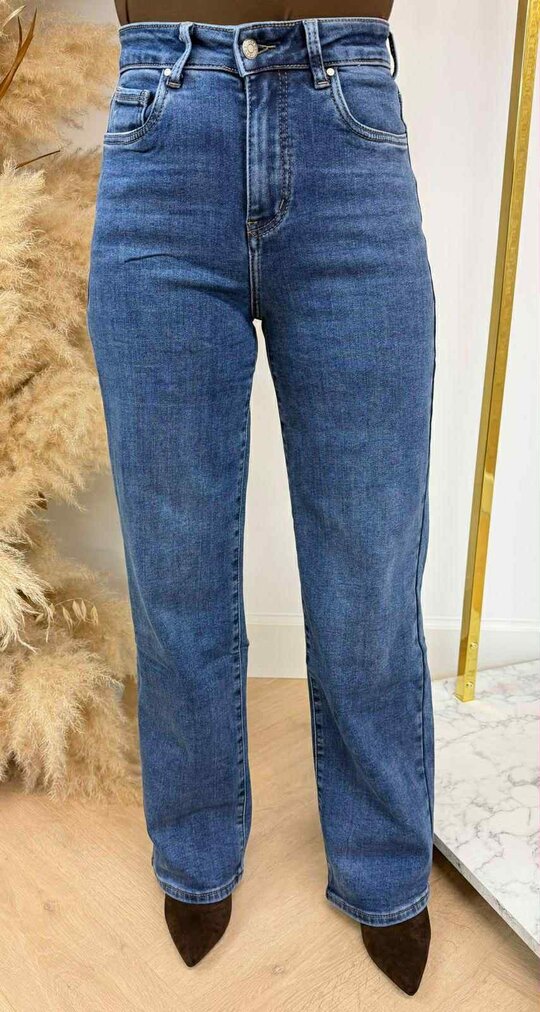 FLEECE WIDE LEG JEANS 5362-5 DENIMBUE FLEECE WIDE LEG JEANS 5362-5 DENIMBUE