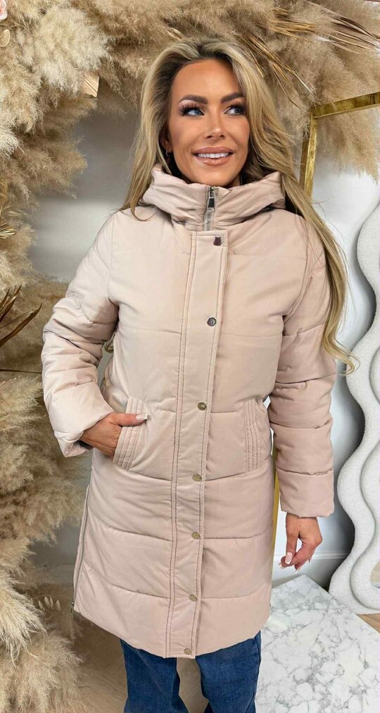 ZIP PUFFER WINTERJACKET 8865 BEIGE ZIP PUFFER WINTERJACKET 8865 BEIGE