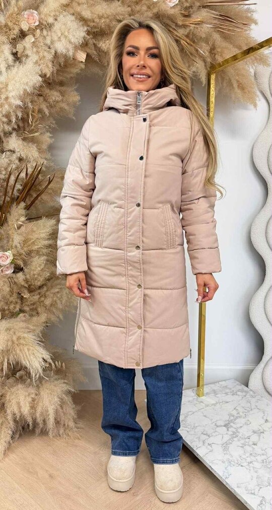 ZIP PUFFER WINTERJACKET 8865 BEIGE ZIP PUFFER WINTERJACKET 8865 BEIGE