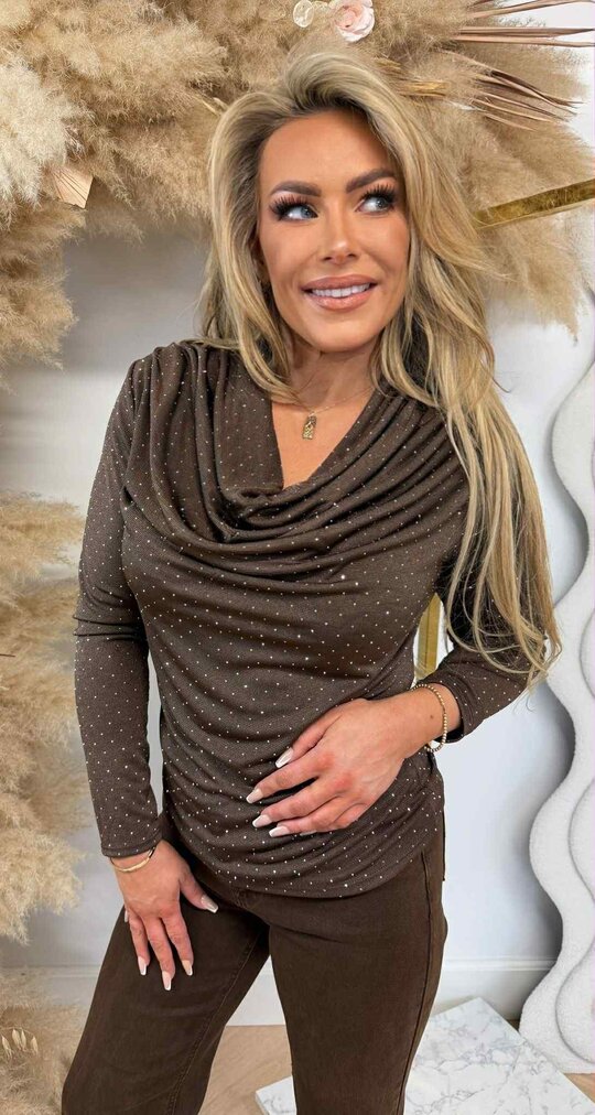 GLITTER GLOW TOP CHOCO GLITTER GLOW TOP CHOCO