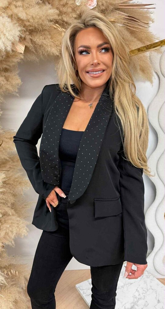 PARIS DIAMOND KRAAG BLAZER BLACK PARIS DIAMOND KRAAG BLAZER BLACK