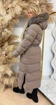 LONG PUFFER WINTERJACKET 7583 TAUPE