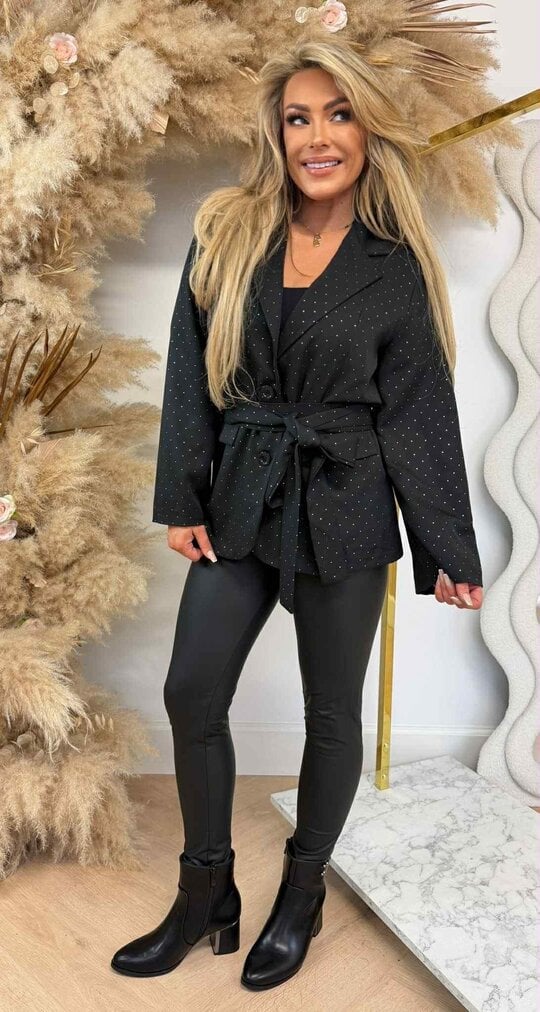GLITTER LUS BLAZER BLACK GLITTER LUS BLAZER BLACK