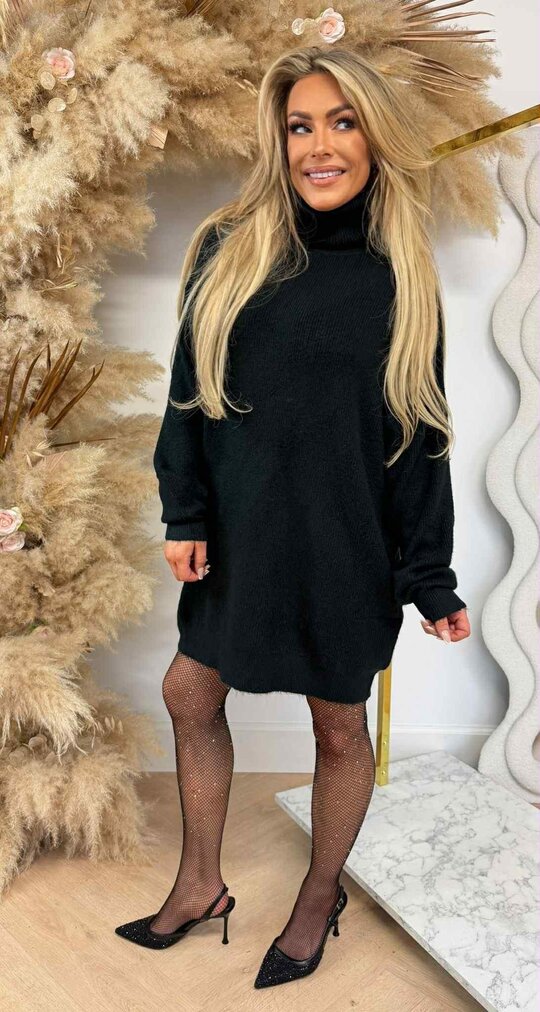 MILANO KOL DRESS 619-18 BLACK