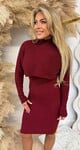 TWO PIECE DRESS + SWEATER BORDEAUX TWO PIECE DRESS + SWEATER BORDEAUX