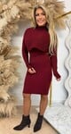 TWO PIECE DRESS + SWEATER BORDEAUX TWO PIECE DRESS + SWEATER BORDEAUX