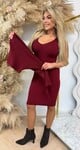TWO PIECE DRESS + SWEATER BORDEAUX TWO PIECE DRESS + SWEATER BORDEAUX