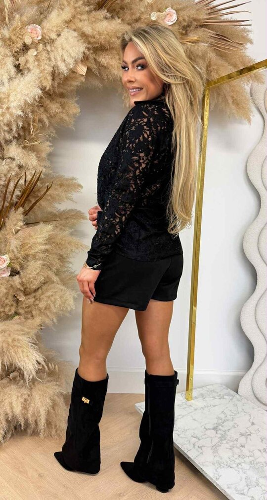 BY SWAN LACY BLOUSE 9806 BLACK BY SWAN LACY BLOUSE 9806 BLACK