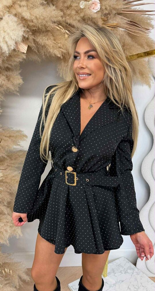 DIAMOND BELT PLAYSUIT BLACK DIAMOND BELT PLAYSUIT BLACK