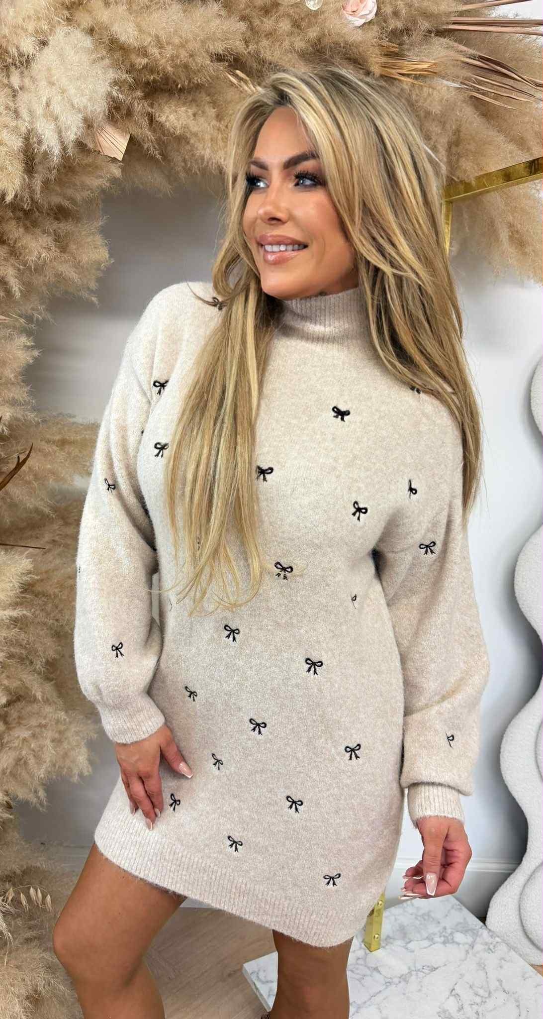 BOW DRESS 3831366 BEIGE BOW DRESS 3831366 BEIGE