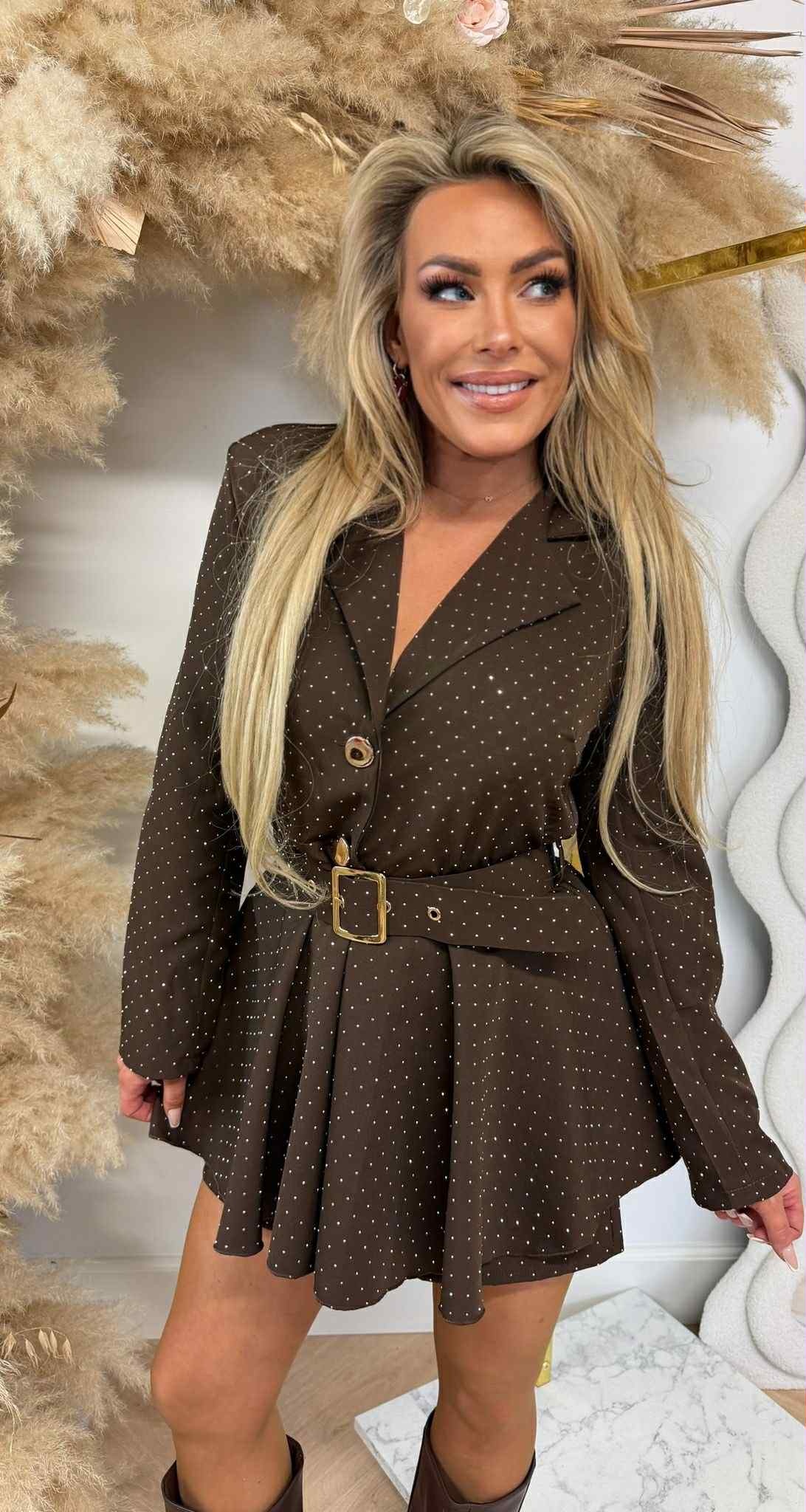 DIAMOND BELT PLAYSUIT CHOCO DIAMOND BELT PLAYSUIT CHOCO