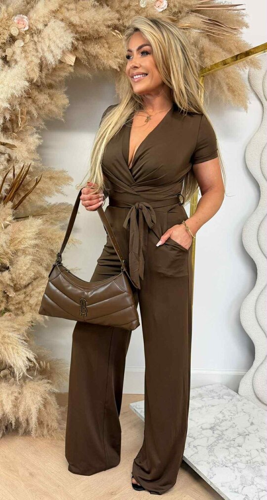 BY SWAN BASIC TRAVEL JUMPSUIT 7721 CHOCO BY SWAN BASIC TRAVEL JUMPSUIT 7721 CHOCO