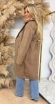 MELANIE TEDDY COAT LONG CAMEL