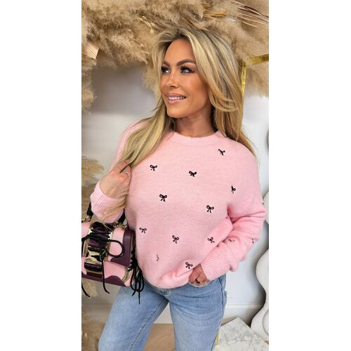 ALL OVER BOW CUTE SWEAT 737 BABYPINK
