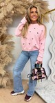 ALL OVER BOW CUTE SWEAT 737 BABYPINK