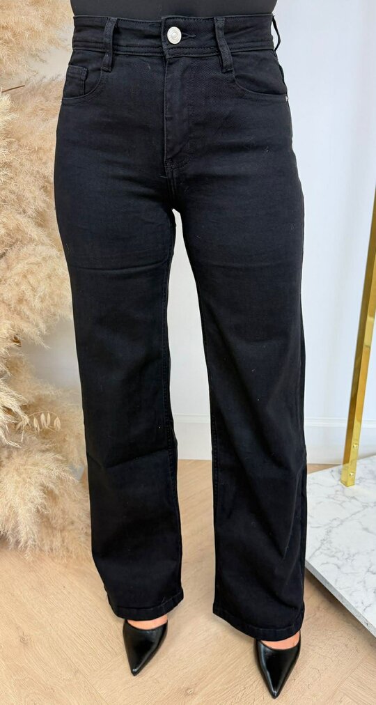 COMFORTABLE WIDE LEG JEANS 6263A BLACK