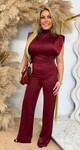 LINDSAY SHINE BASIC JUMPSUIT BORDEAUX