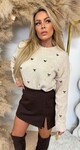 ALL OVER BOW CUTE SWEAT 737 BEIGE ALL OVER BOW CUTE SWEAT 737 BEIGE
