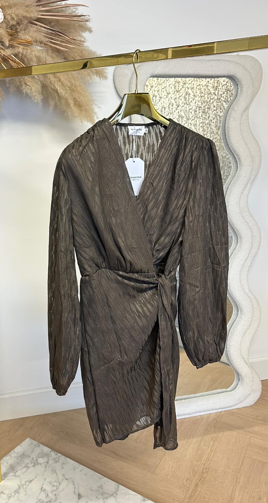 OMSLAG GLITTER DRESS 5486-2 COFFEE OMSLAG GLITTER DRESS 5486-2 COFFEE