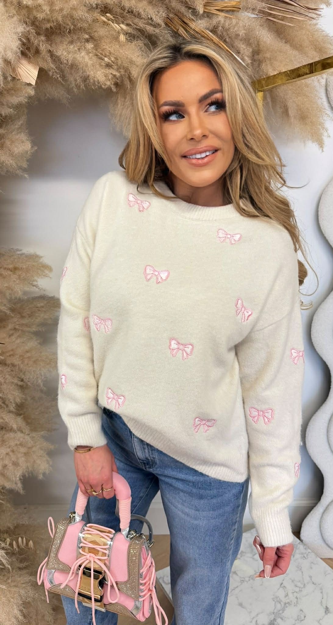 PASTEL BOW SWEAT 1057 OFFWHITE PASTEL BOW SWEAT 1057 OFFWHITE