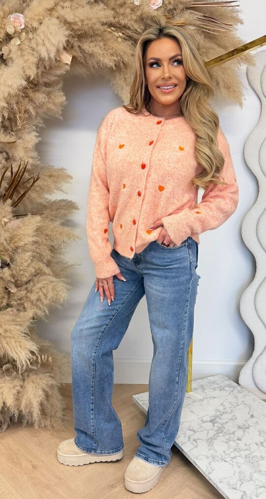 CANDY HEART SWEAT/VEST 683 PEACH CANDY HEART SWEAT/VEST 683 PEACH